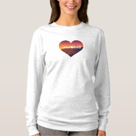 Los Angeles Skyline Sunset & Hollywood Typografie T-shirt