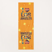 Los Angeles Skyline Sunset & Hollywood Typografie Yogamat (Voorkant)
