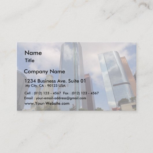 Los Angeles Skyline Visitekaartje (Voorkant)