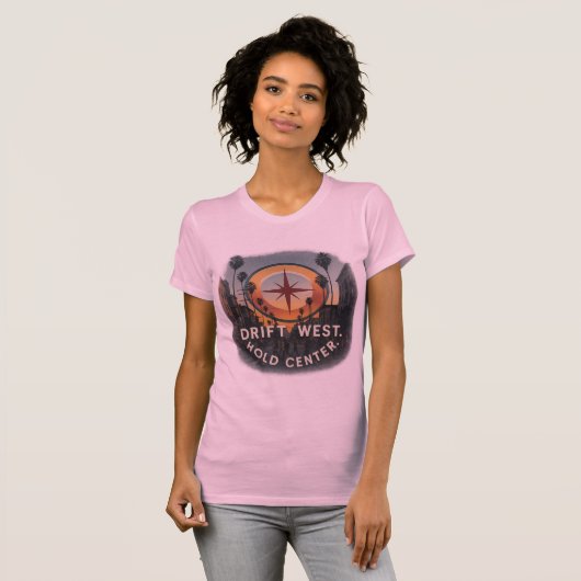 Los Angeles Slim Fit T-shirt - Vrouwelijke Calm Fi (Voorkant volledig)