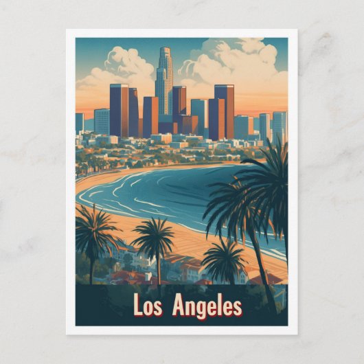 Los Angeles South Carolina Verenigde Staten Reisil Briefkaart (Voorkant)