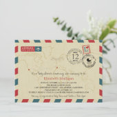 Los Angeles / SPANJE Luchtpost | Baby Shower Kaart (Staand voorkant)