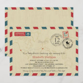 Los Angeles / SPANJE Luchtpost | Baby Shower Kaart (Voorkant / Achterkant)