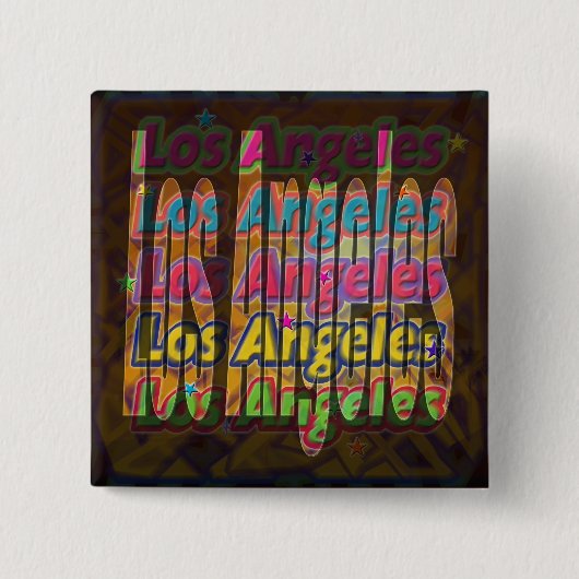 Los Angeles Sparkle Button (Voorkant)