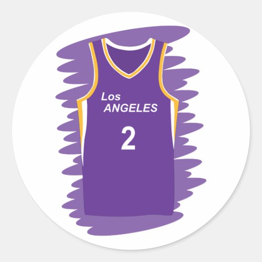 Los Angeles Sparks nummer 2 uniform Ronde Sticker (Voorkant)