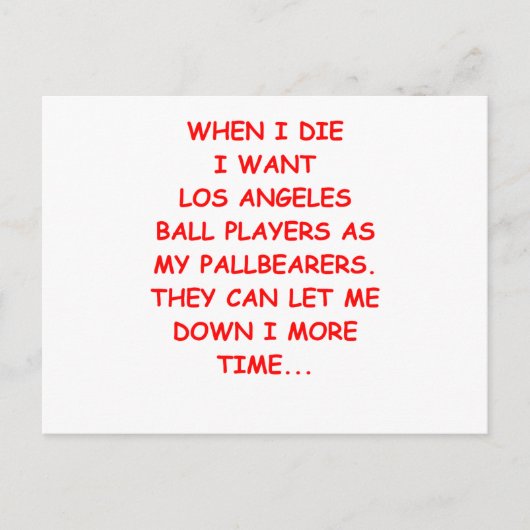 los angeles sport briefkaart (Voorkant)