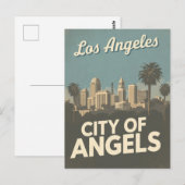 Los Angeles Stad van Engelen Briefkaart (Voorkant / Achterkant)