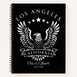 Los Angeles Stad van Engelen Californië Retro Notitieboek