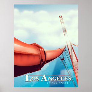 Los Angeles "stad van engelen" Vakantieposter. Poster