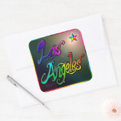 "Los Angeles Star 1" ticker Vierkante Sticker (Envelop)