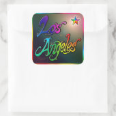 "Los Angeles Star 1" ticker Vierkante Sticker (Tas)