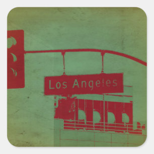 Los Angeles Street Vierkante Sticker
