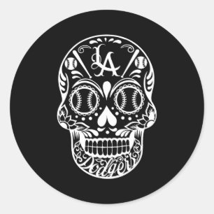 Los Angeles suikerschedel dia de los muertos cinco Ronde Sticker