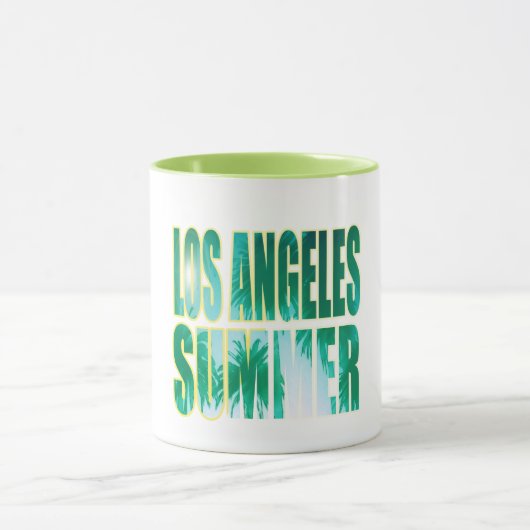 "Los Angeles Summer Letter Green" Cup Mok (Midden)