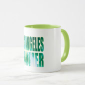 "Los Angeles Summer Letter Green" Cup Mok (Voorkant rechts)