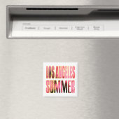 "Los Angeles Summer Letter Red" Magnet (Insitu (Vaatwasser))