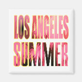 "Los Angeles Summer Letter Red" Magnet (Voorkant)