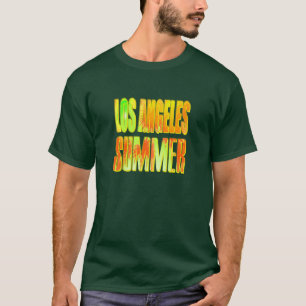 "Los Angeles Summer Letter Yellow Oranje Shirt" T-shirt