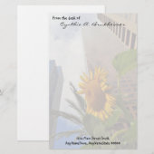 Los Angeles Sunflower Persoonlijke schrijfbenodigd Briefpapier (Voorkant / Achterkant)