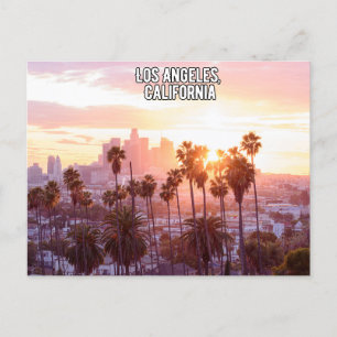 Los Angeles Sunset in de binnenstad van Californië Briefkaart
