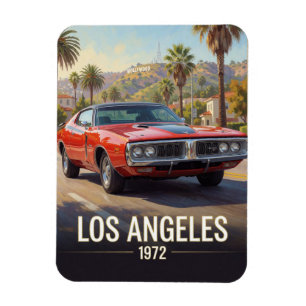 Los Angeles Sunset Muscle Car 1972 Californië Magneet