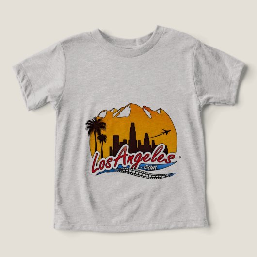 Los Angeles Sunset Skyline T-shirt Beschrijving (Design voorkant)
