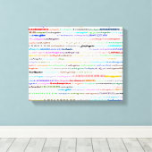 Los Angeles Text Design II Canvas Afdruk (Insitu (Houten vloer))