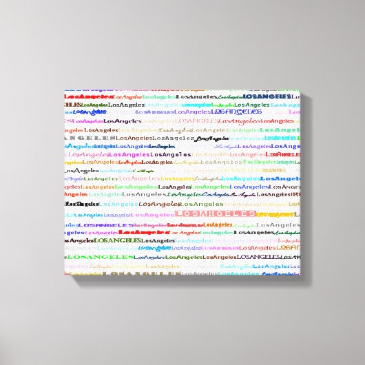 Los Angeles Text Design II Canvas Afdruk (Voorkant)