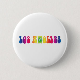 Los Angeles Tie Dye 60 Ronde Button 5,7 Cm