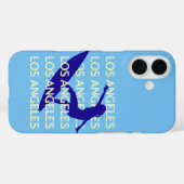 Los Angeles Travel Art, Californië, Reizen, Blauw Case-Mate iPhone Case (Achterkant (horizontaal))