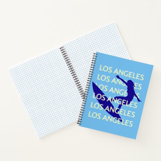 Los Angeles Travel Art, Californië, Reizen, Blauw Notitieboek (Binnen)