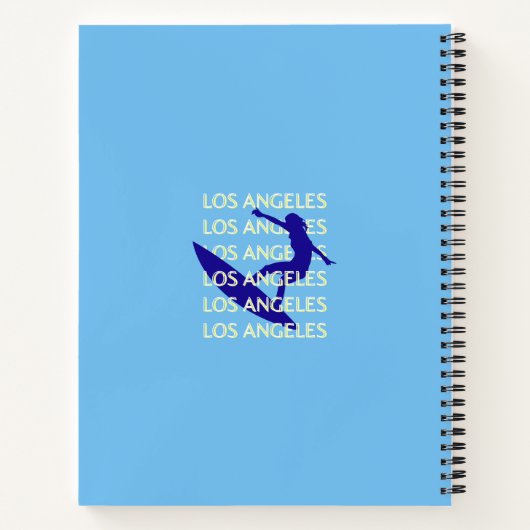 Los Angeles Travel Art, Californië, Reizen, Blauw Notitieboek (Achterkant)