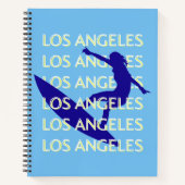 Los Angeles Travel Art, Californië, Reizen, Blauw Notitieboek (Voorkant)
