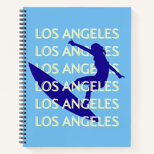 Los Angeles Travel Art, Californië, Reizen, Blauw Notitieboek (Voorkant)