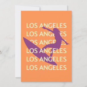 Los Angeles Travel Art, Californië, Reizen, Sinaas Feestdagenkaart
