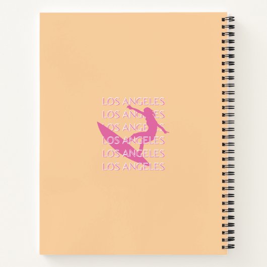 Los Angeles Travel Art, Californië, strandliefhebb Notitieboek (Achterkant)