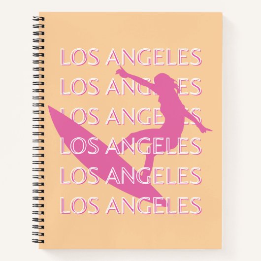 Los Angeles Travel Art, Californië, strandliefhebb Notitieboek (Voorkant)