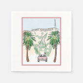 Los Angeles trouwt met cocktail Servet (Voorkant)