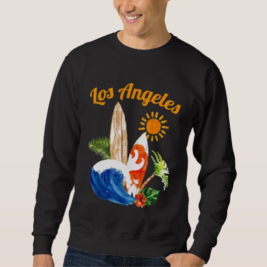 Los Angeles TShirt LA California Surfboards Beach (Voorkant)