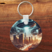 Los Angeles UFO invasie Sleutelhanger (Achterkant)