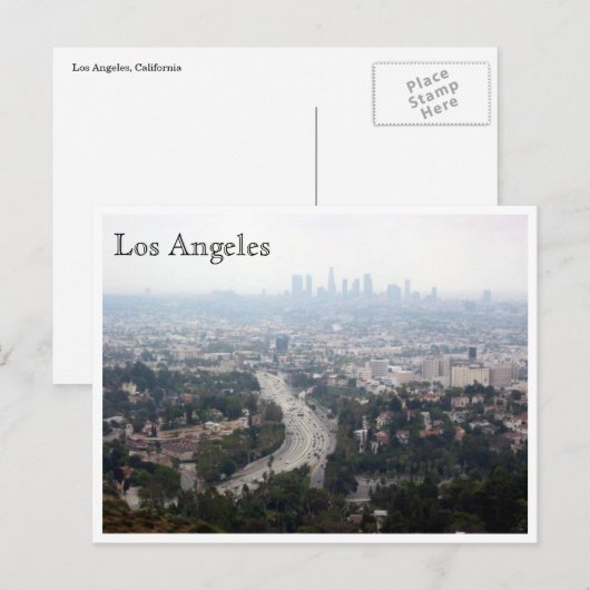 los angeles uitzicht briefkaart (Voorkant / Achterkant)