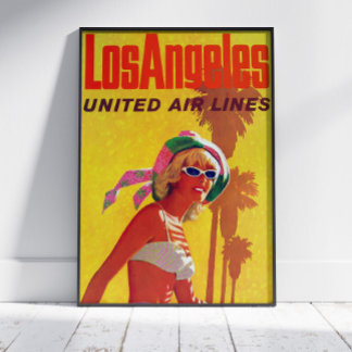 Los Angeles United Air Lines Adverteren Poster