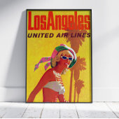 Los Angeles United Air Lines Adverteren Poster
