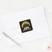 Los Angeles USA City Cityscape Funny Gift Vierkante Sticker (Envelop)