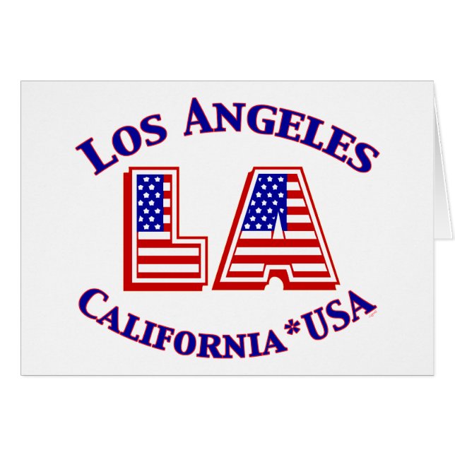 Los Angeles USA Patriotic Logo (Voorkant Horizontaal)