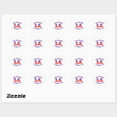 Los Angeles USA Patriotic Logo Heart Sticker (Vel)