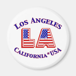 Los Angeles USA Patriotic Logo Magneet