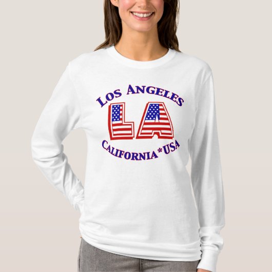 Los Angeles USA Patriotic Logo Shirt (Voorkant)
