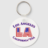 Los Angeles USA Patriotic Logo Sleutelhanger (Voorkant)