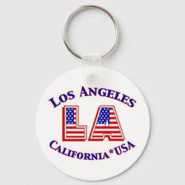Los Angeles USA Patriotic Logo Sleutelhanger